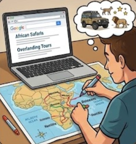 Planning a safari on a map